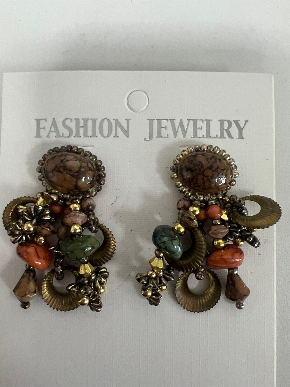 Multicolor Boho Cluster Drop Earrings - Fashion Jewelry